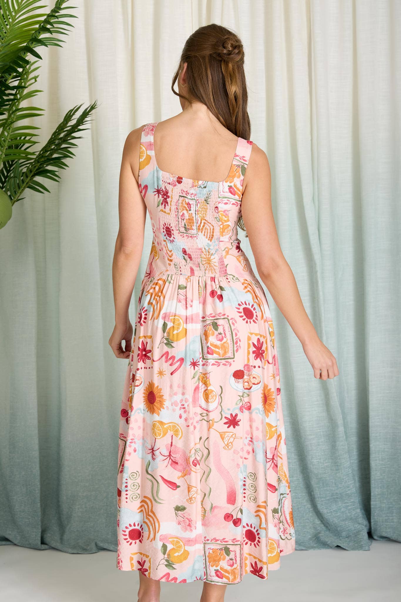 Summer Print Midi Sundress