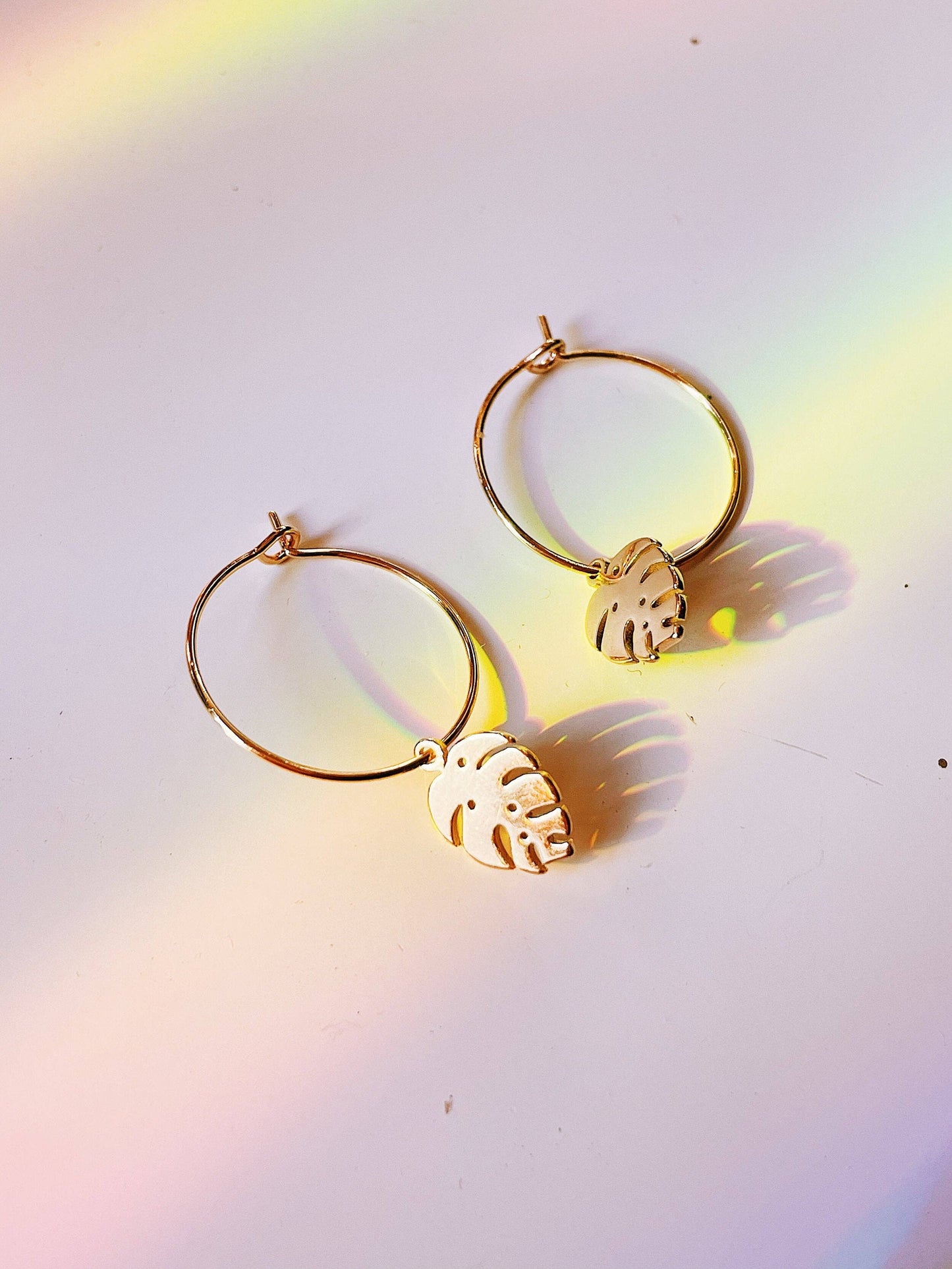 Monstera Earrings