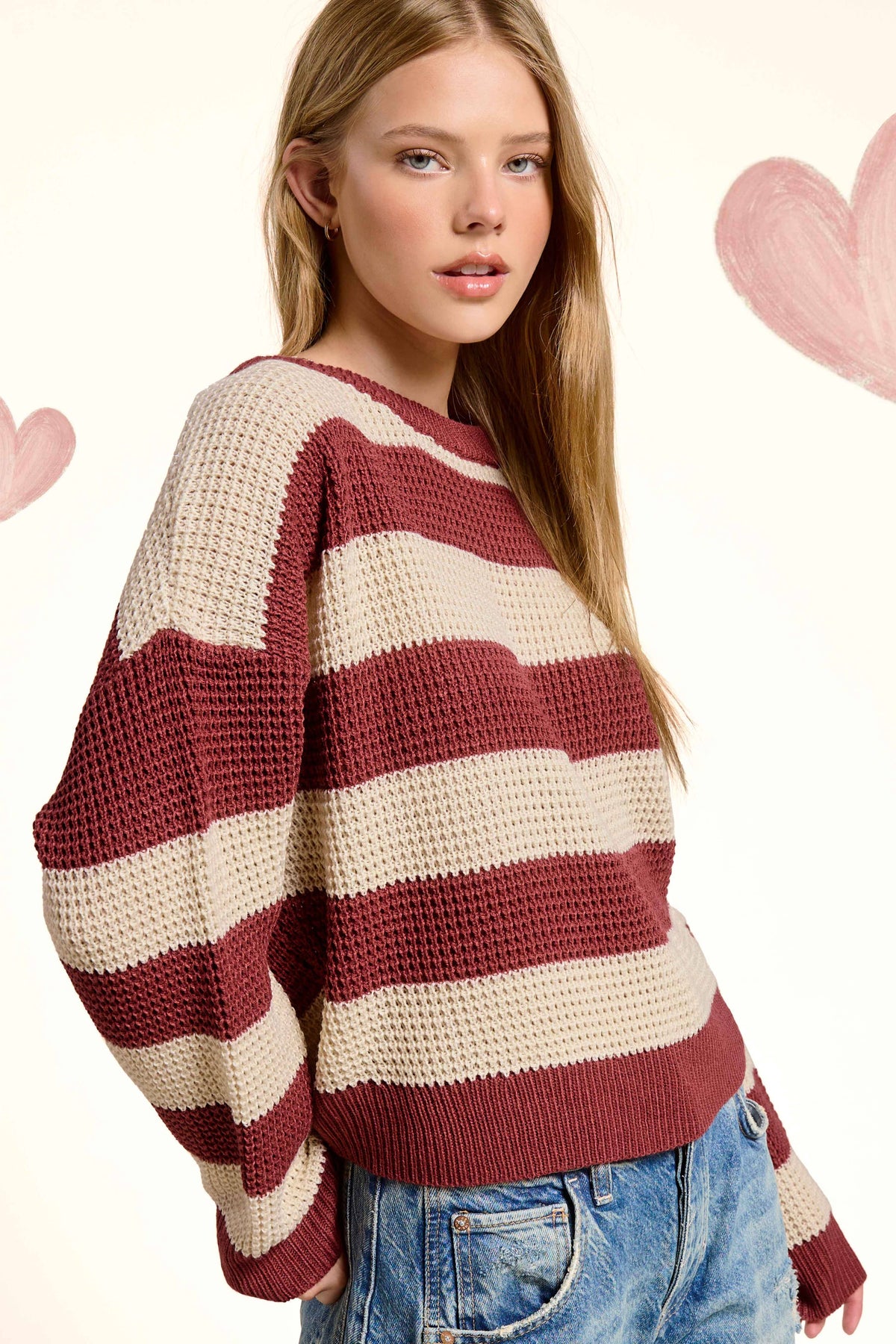 Striped Round Neck Sweater