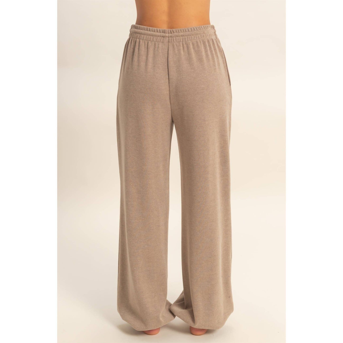 Soft Ribbed Drawstring Jogger Pants