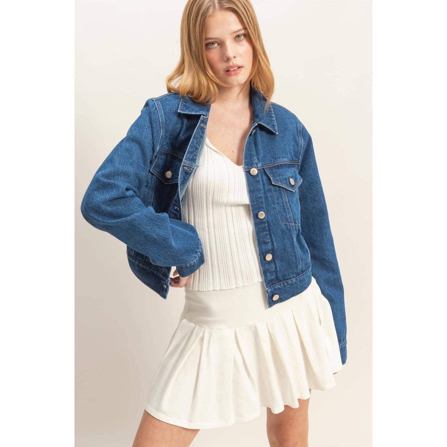 Denim Button-Up Jacket