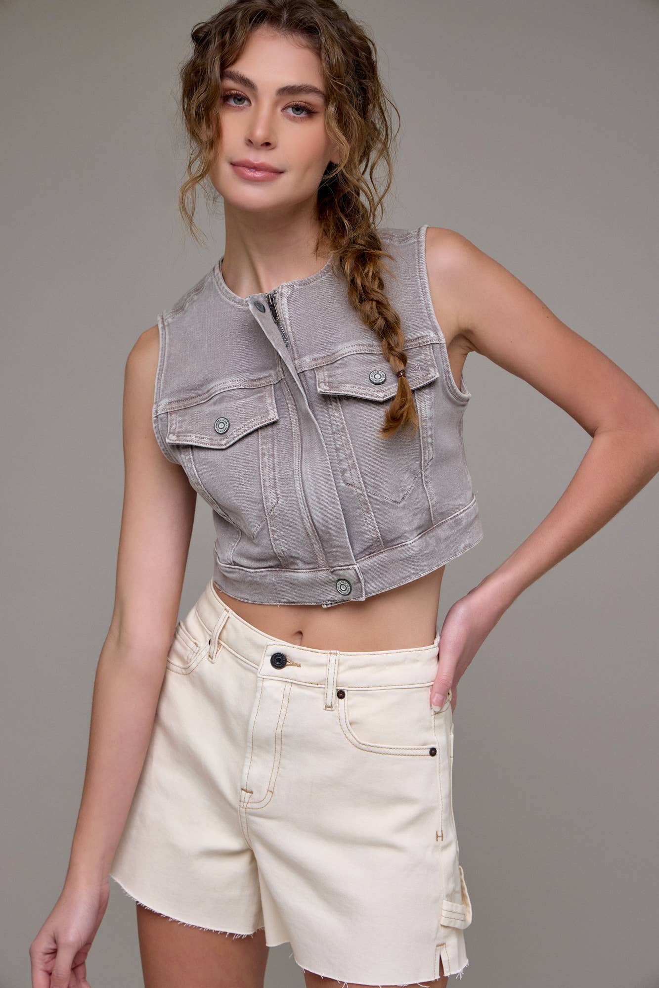 Ecru Wash Carpenter A Line Short