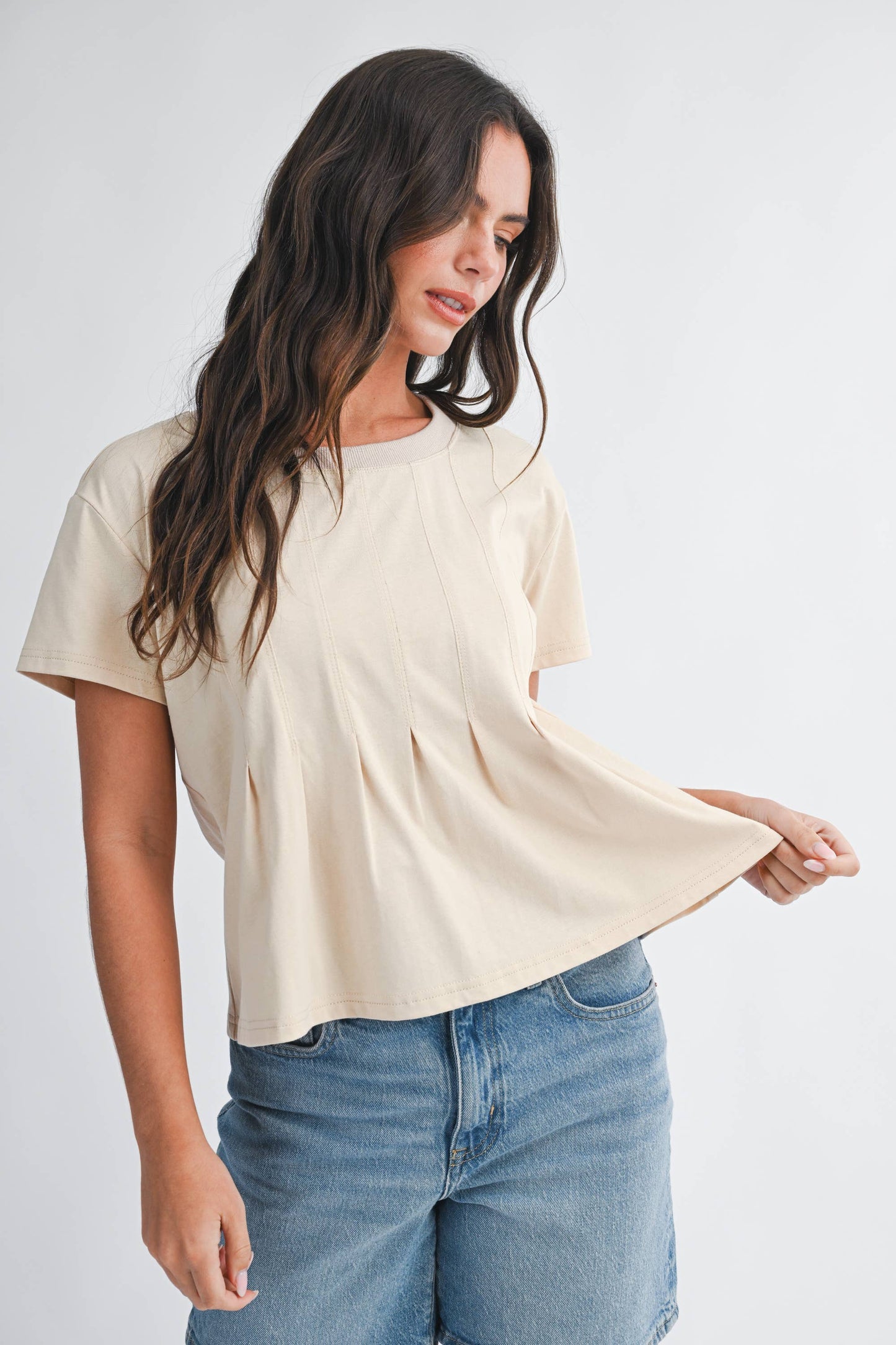 Pleated Swing Tee