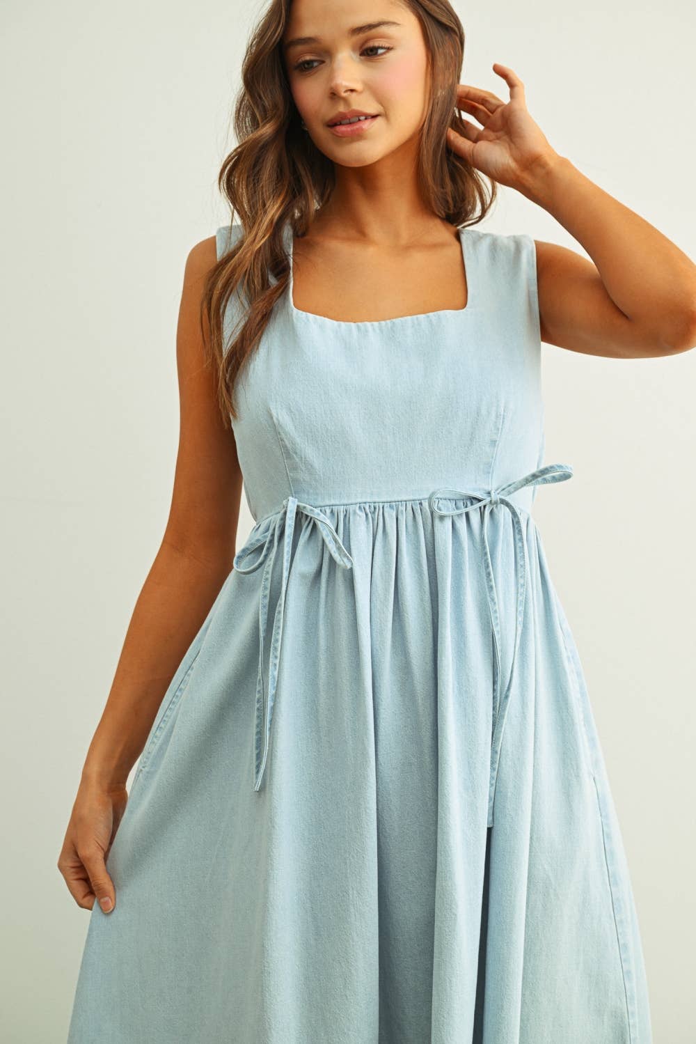Chambray Bow Dress