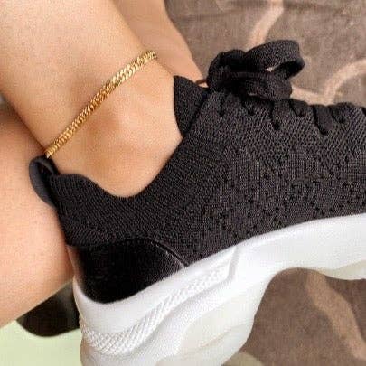 18k Gold Filled 4.0mm Curb Chain Anklet, 9"