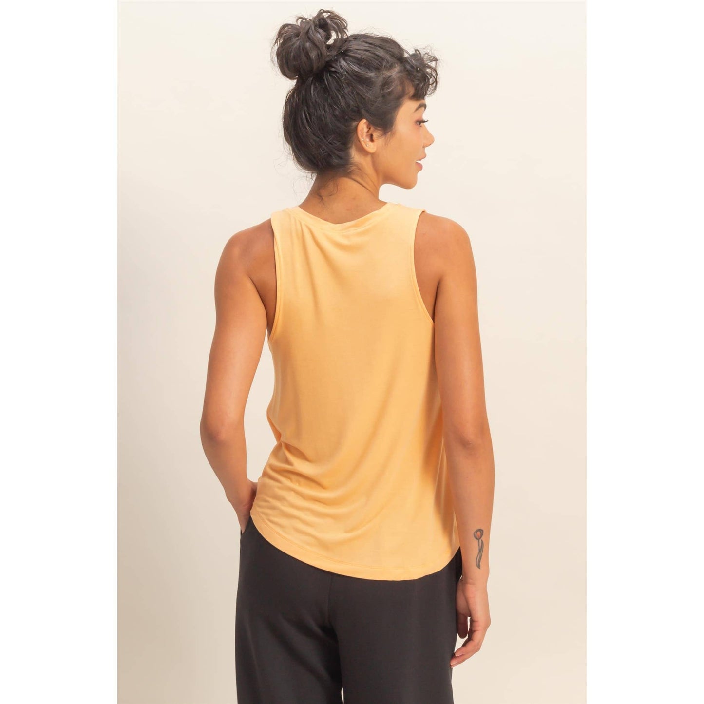 Crew Neck Rayon Tank Top