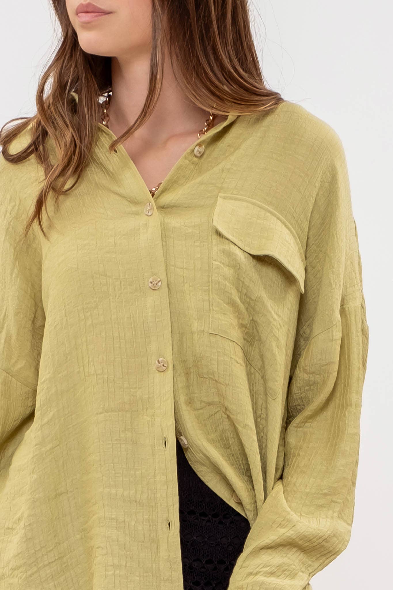 Solid Lightweight Button Down Shirt