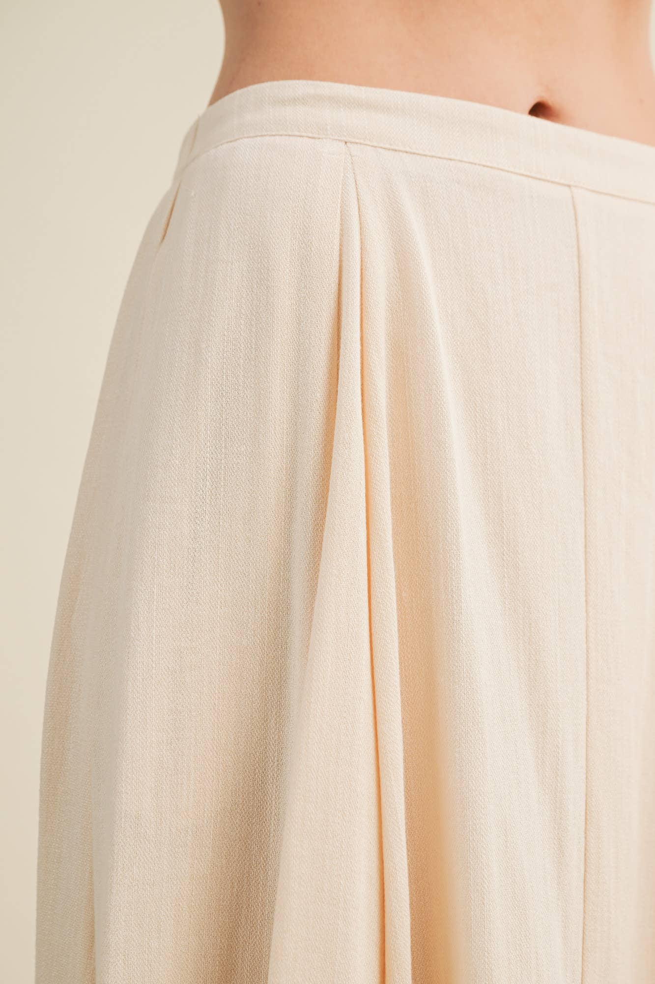 Vertical Panel A-Line Midi Skirt