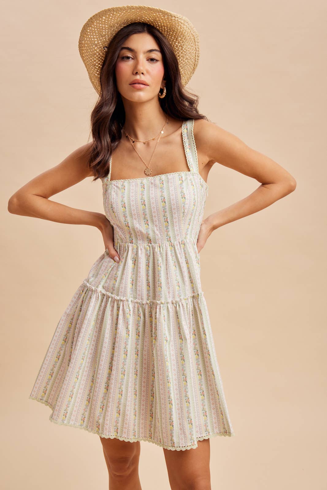 Cotton Floral Mini Dress