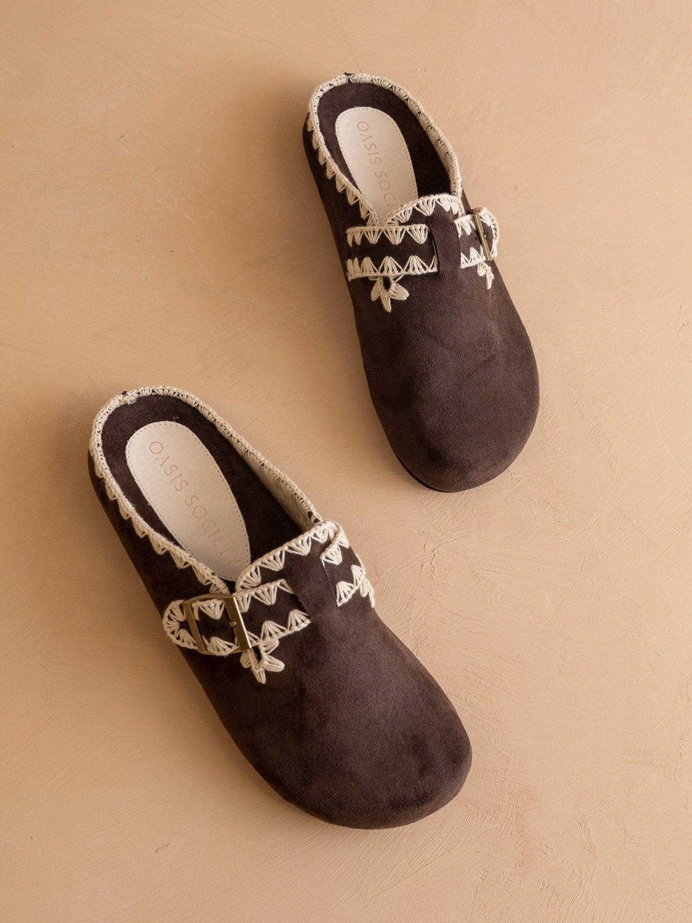 The Teri | Coffee Tweed Mule