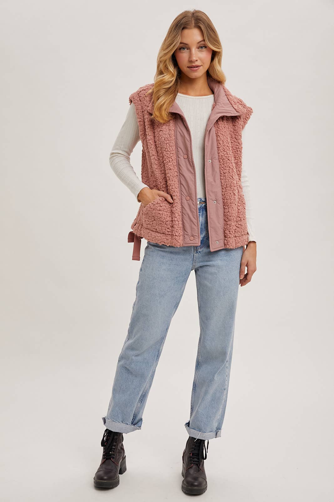 Button Down Sherpa Vest