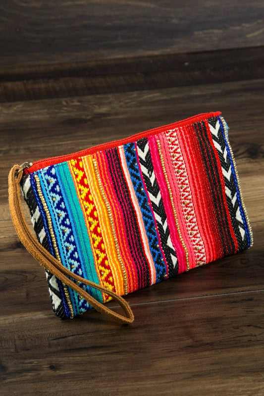 Vivid Ethnic Pattern Clutch