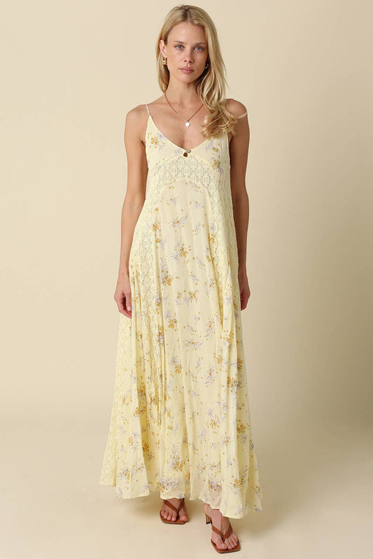 Rachael Floral Open-Back Maxi Dress