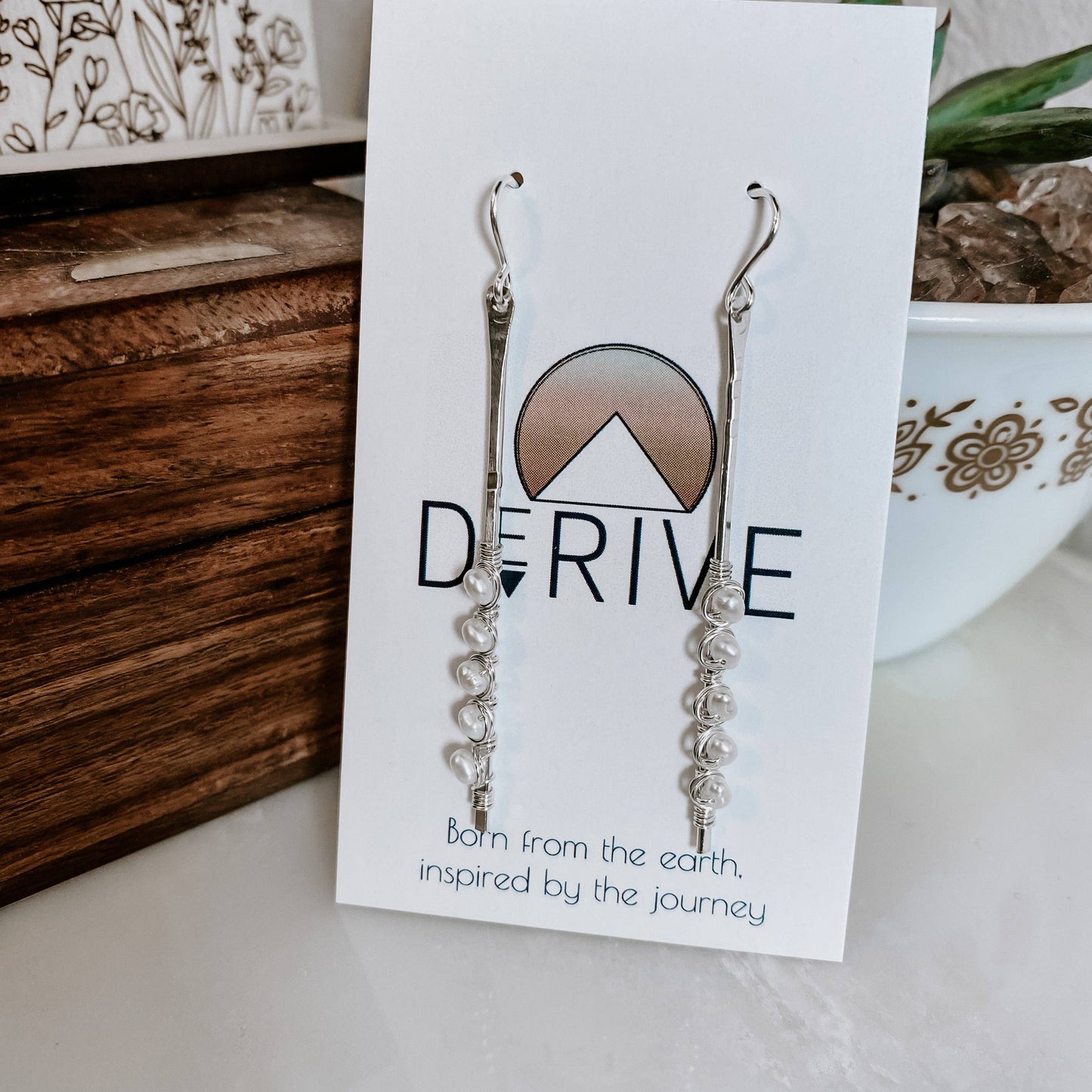 Sticks and Stones - Pearl Stick Earrings