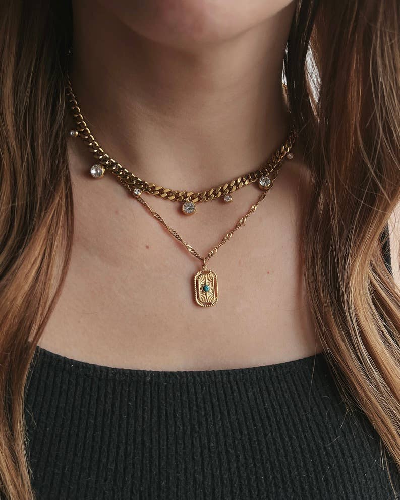 Leanne Turquoise Stone Necklace
