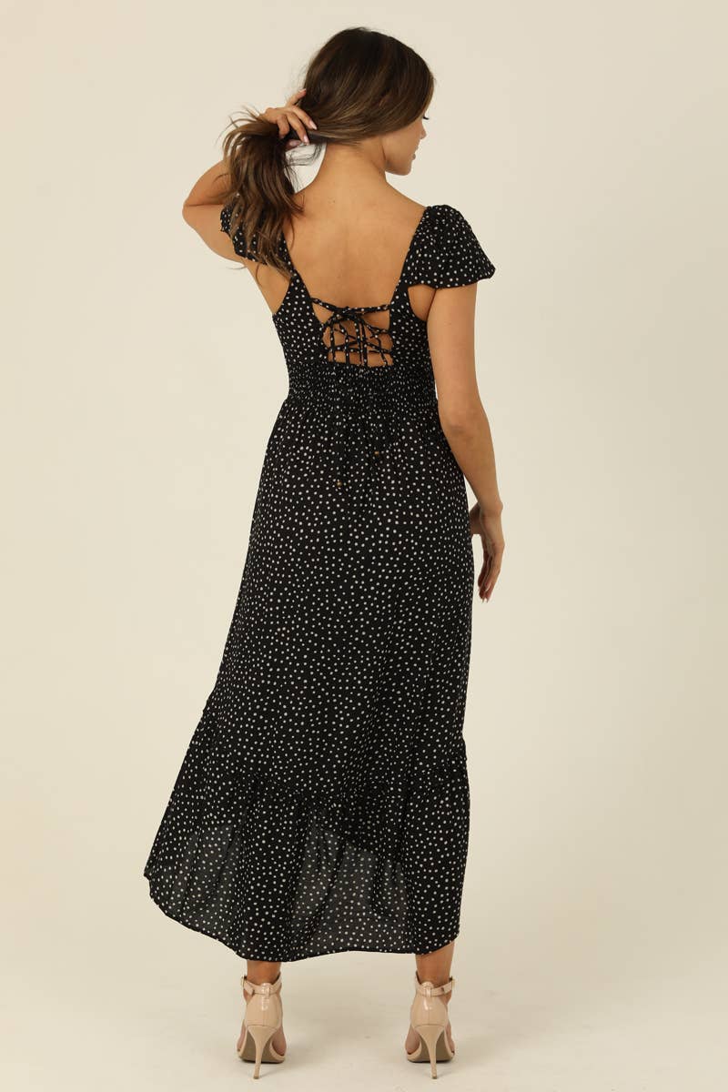V Neck Mid Length Dress
