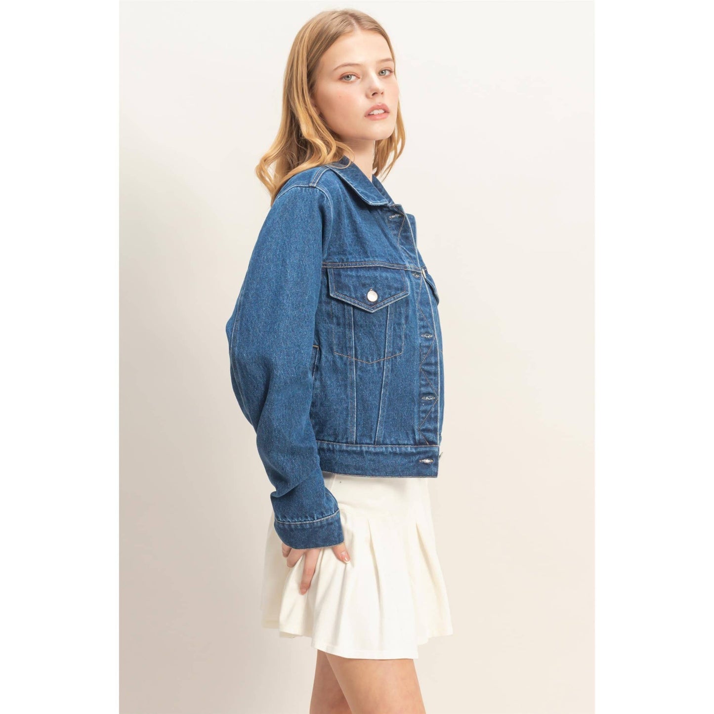 Denim Button-Up Jacket