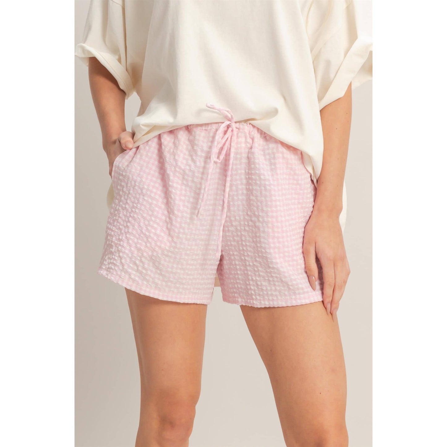 Gingham Relaxed Fit Shorts