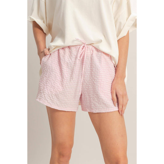 Gingham Relaxed Fit Shorts