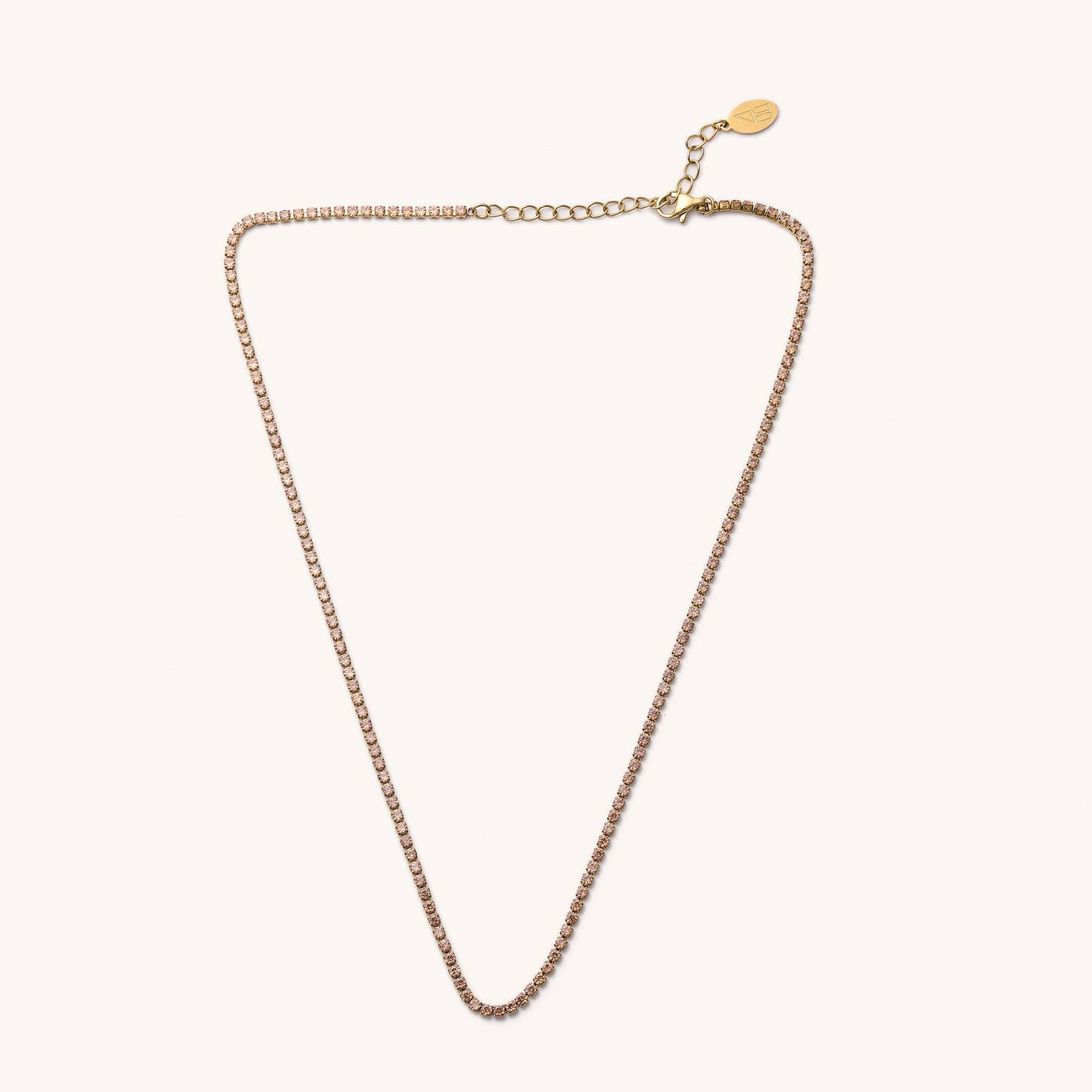Mocha Micro Tennis Necklace