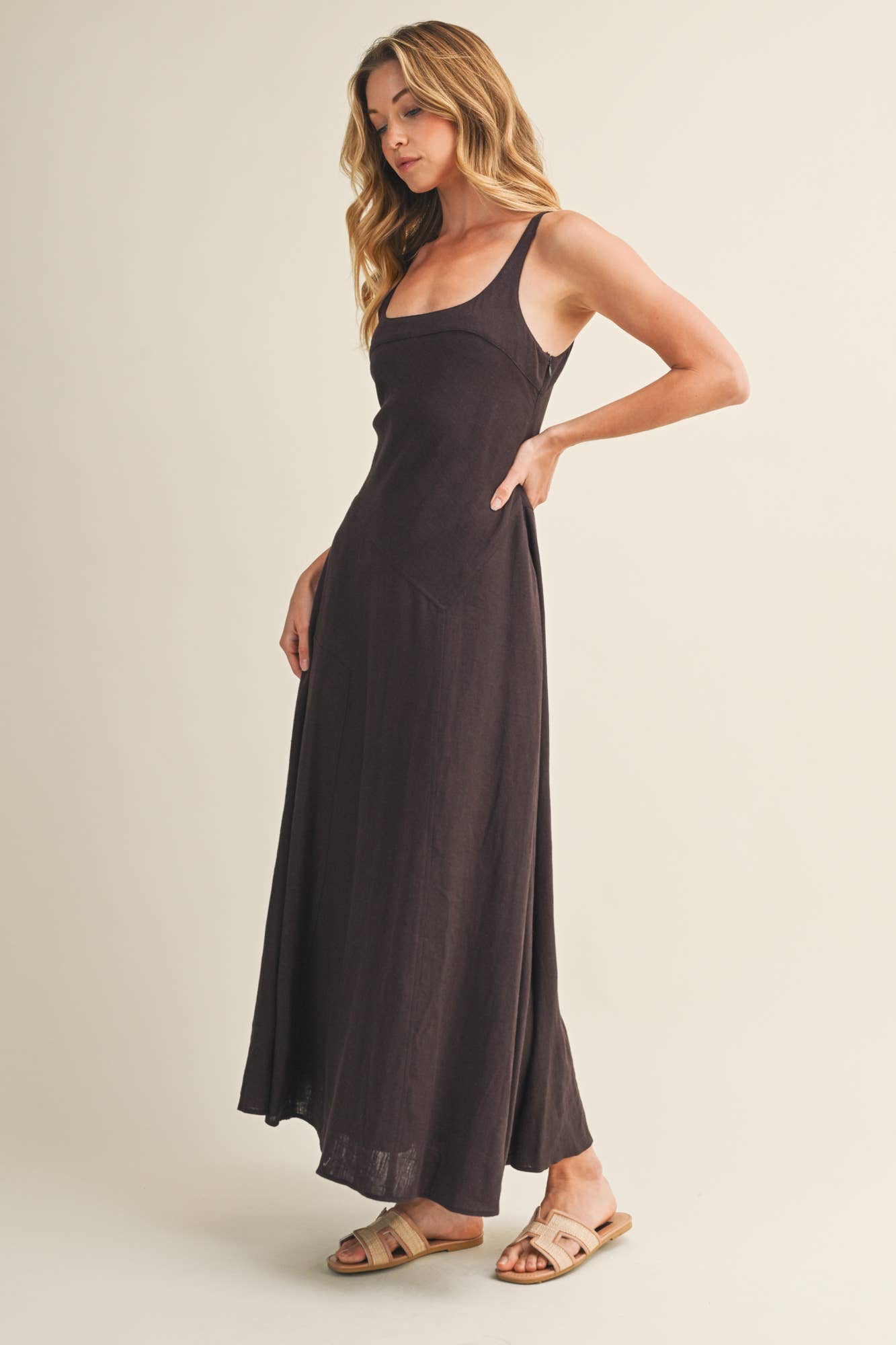 Square Neck Strappy Dress