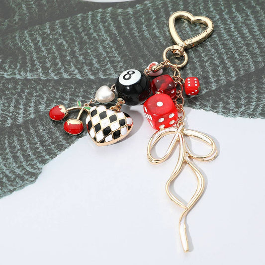 Cherry Bow Bag Charm
