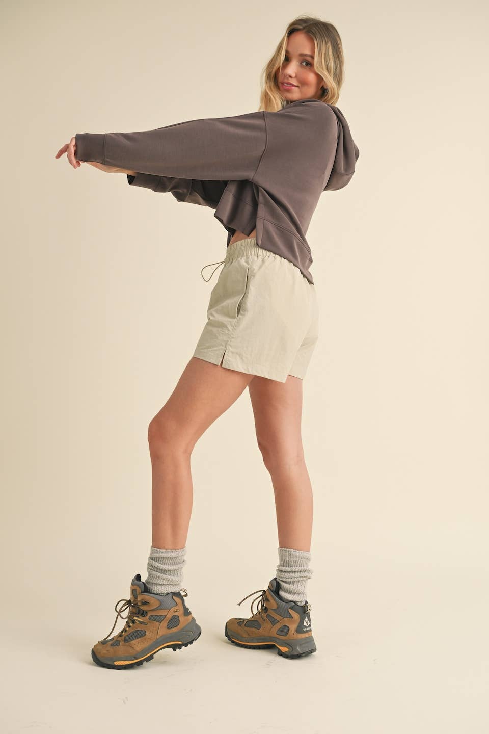 Super Soft Air Scuba Oversized Crop Hoodie