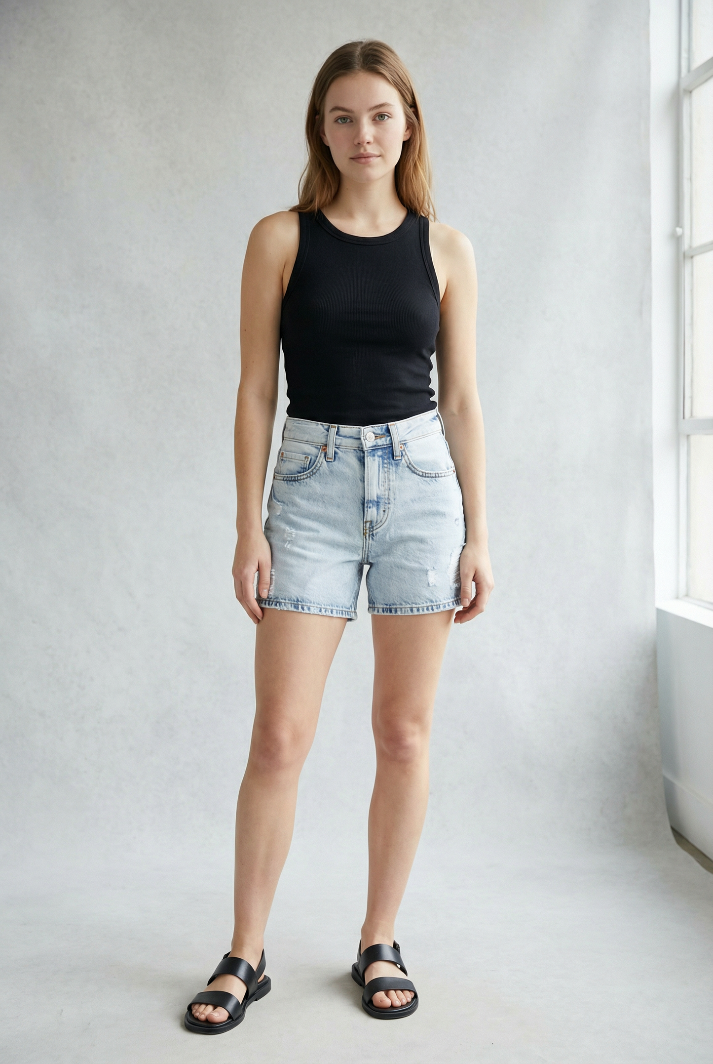 Hybrid Style Midi Shorts