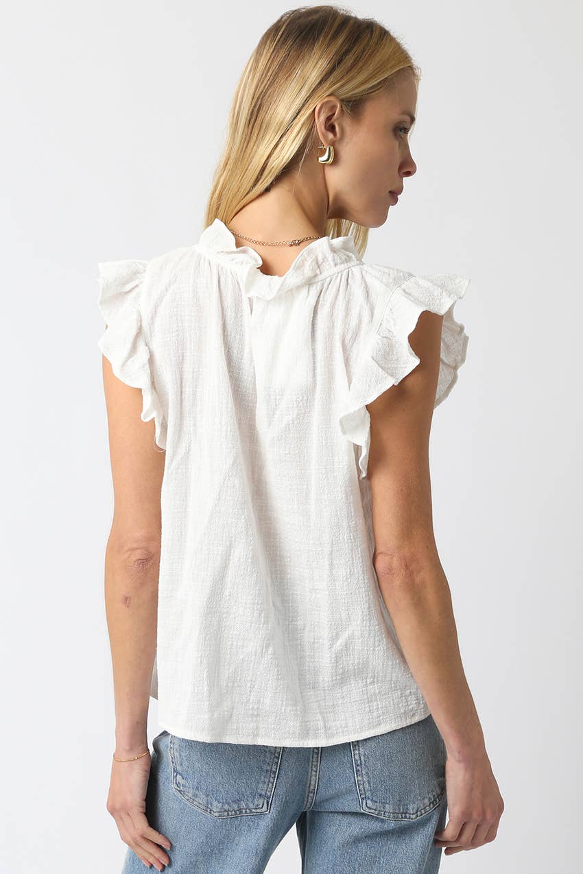 Emilie Ruffle Sleeve Blouse