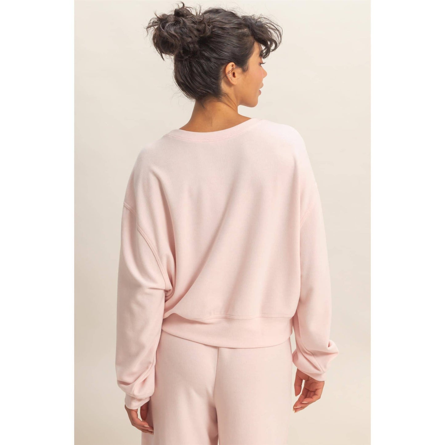 Soft Ribbed Relaxed Fit Sweatshirt