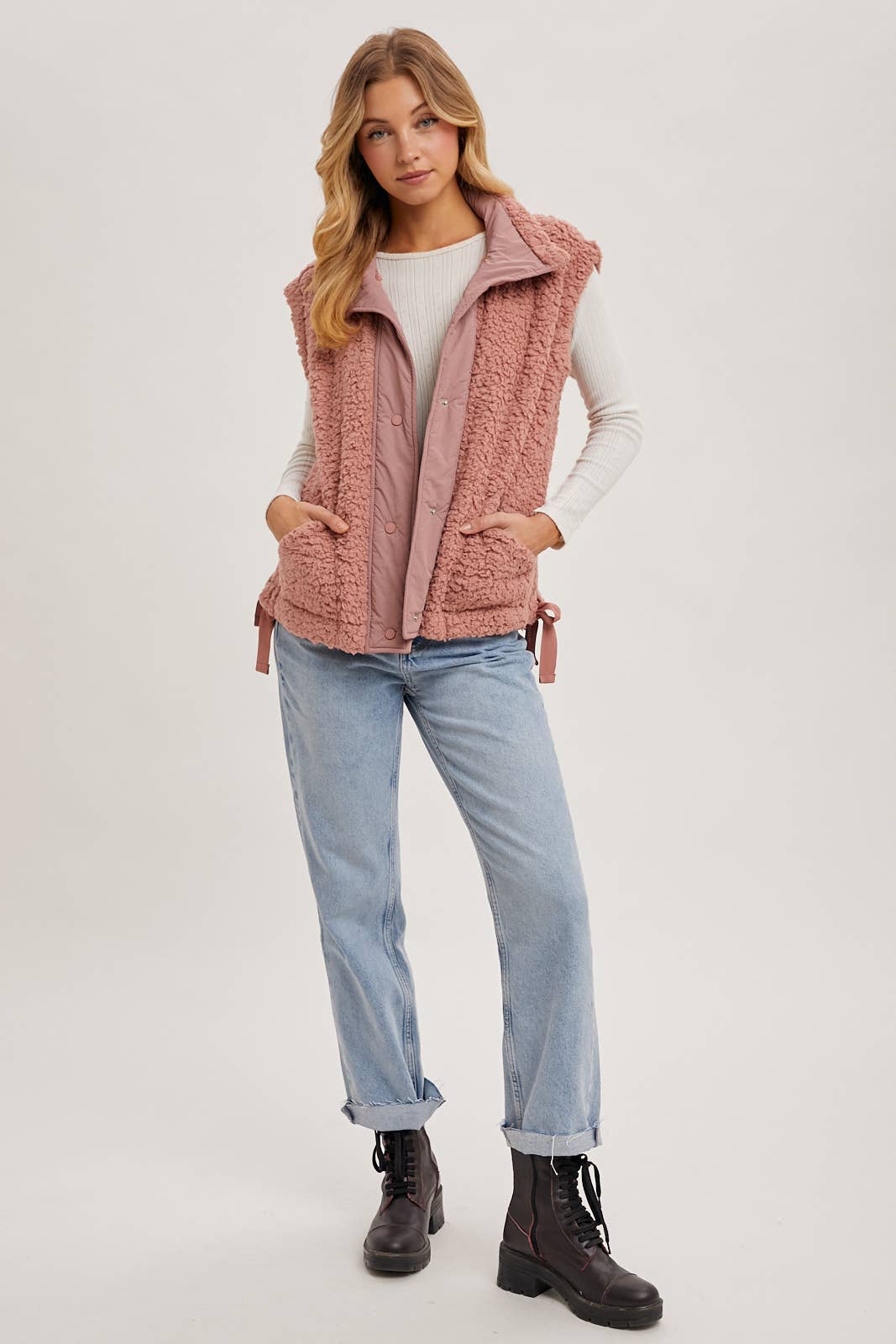 Button Down Sherpa Vest