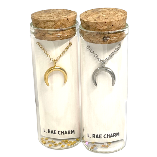 Half Moon Arc Charm Necklace
