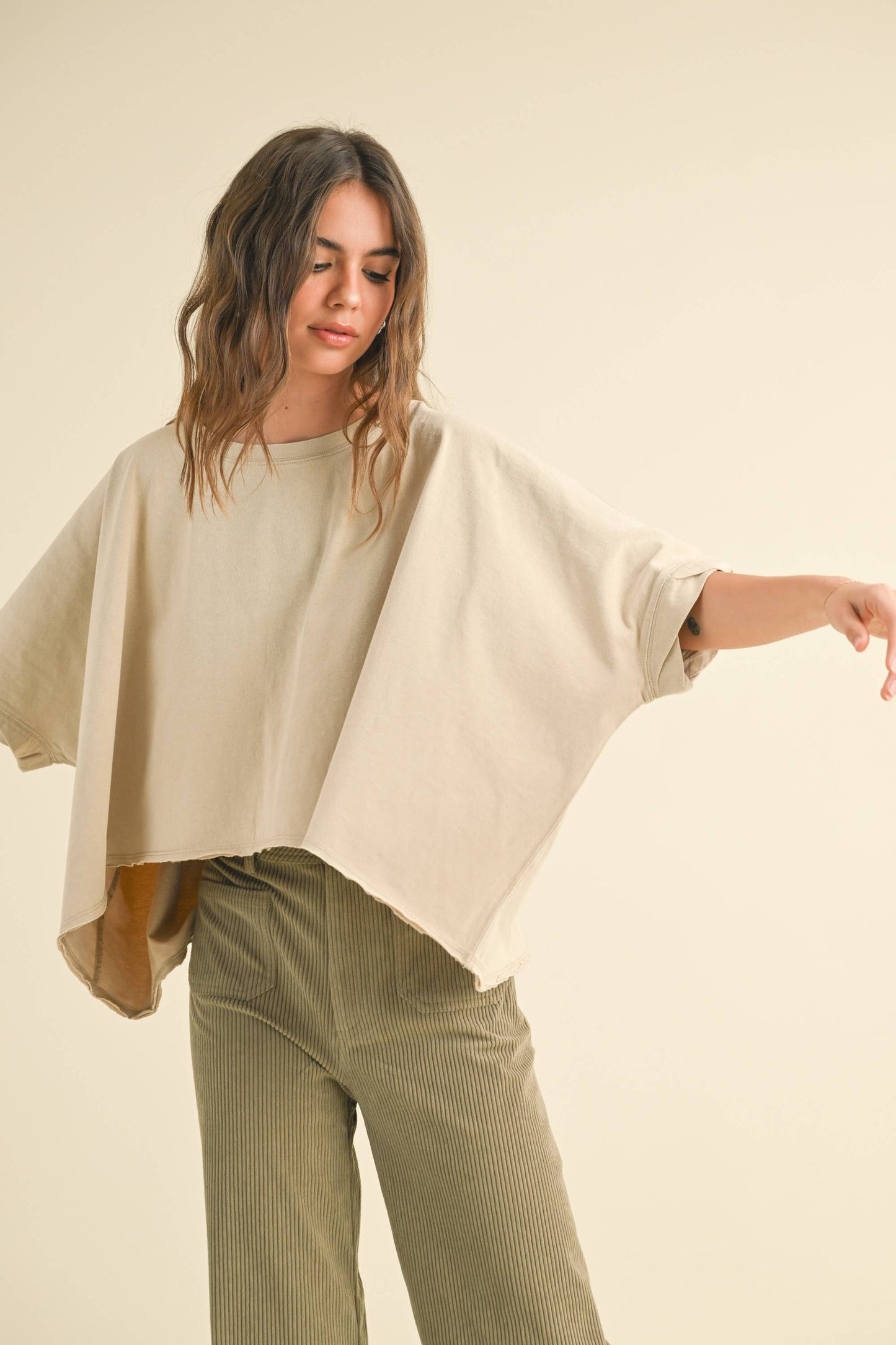 Washed Oversize Top