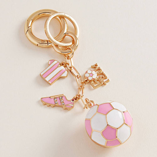 Soccer Keychain Bag Charm