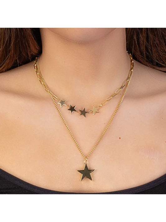 Layered Star Necklace
