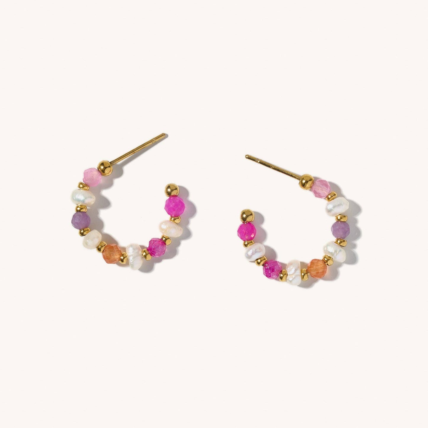 Mini Multi Bead Hoops