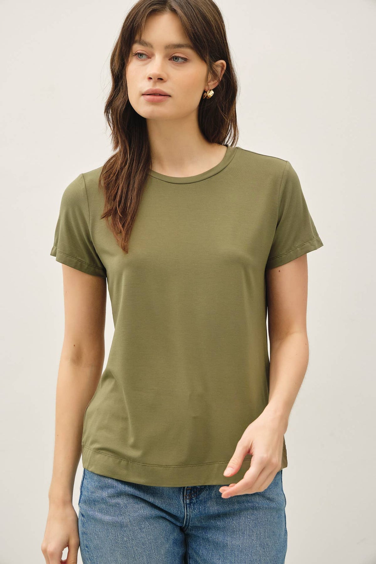 Bamboo/Modal Basic Round Neck T-Shirt
