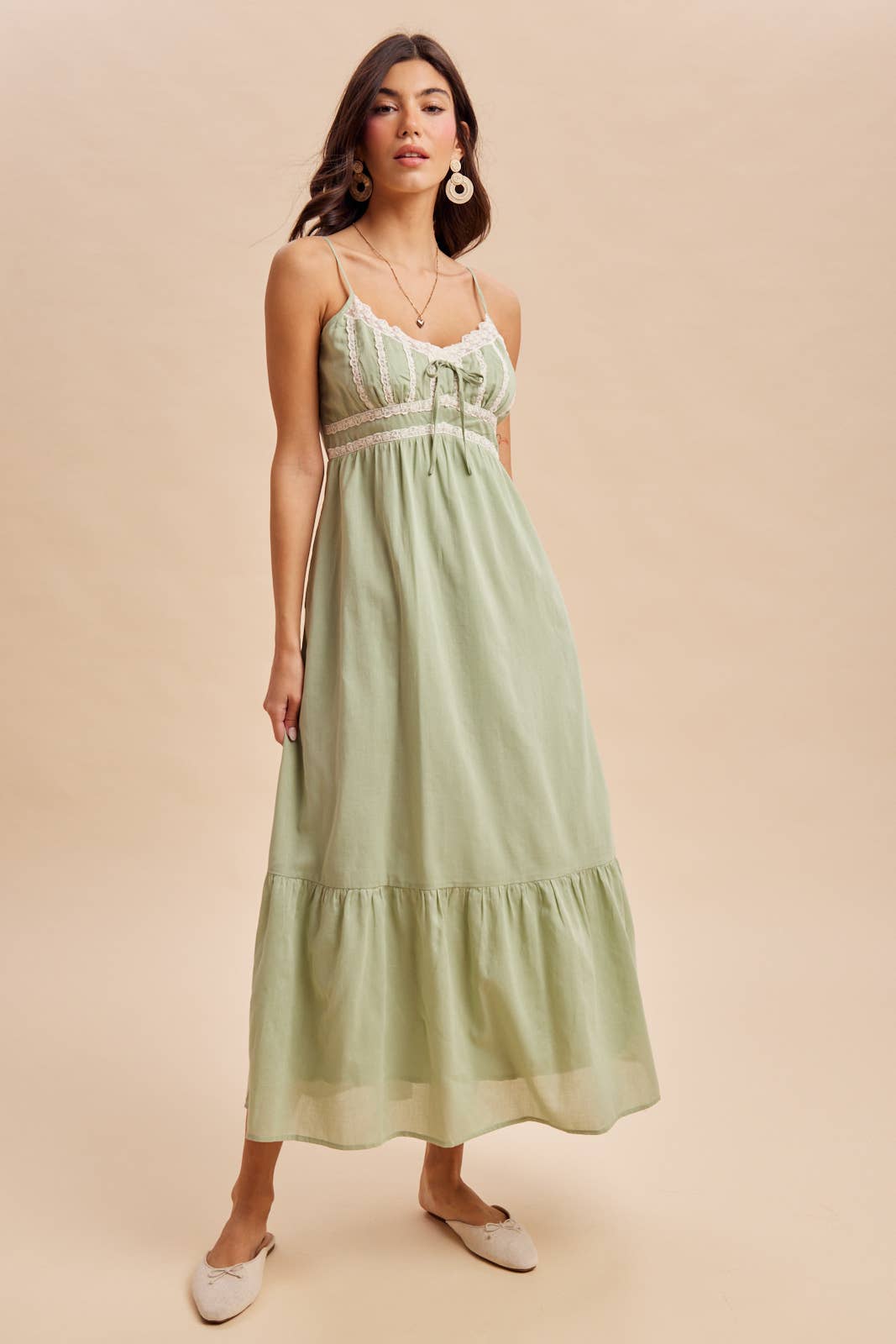 Lace Detail Maxi Dress