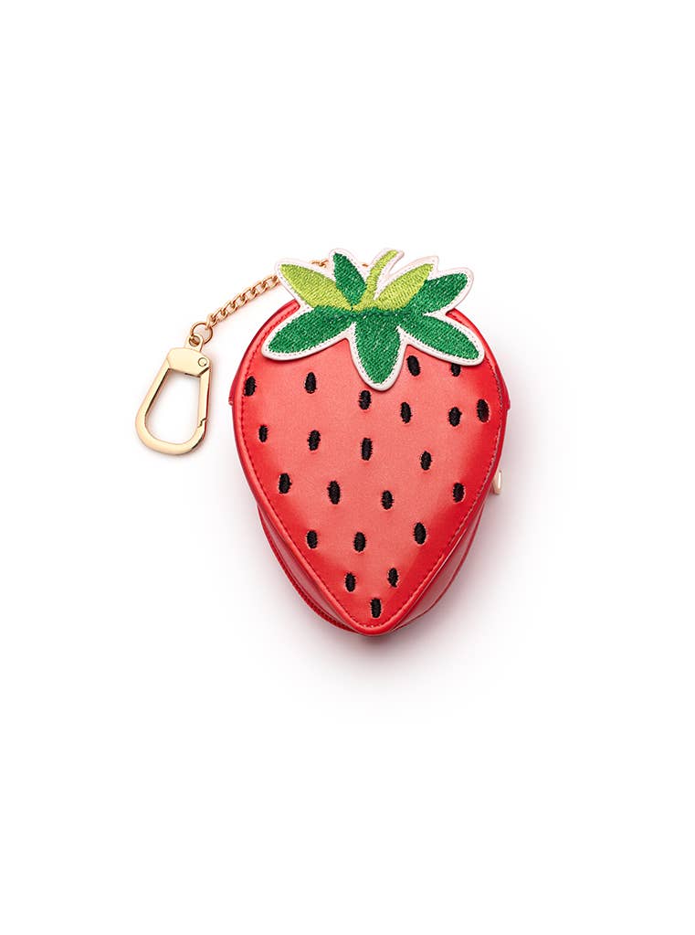 2-in-1 Bag Charm & Reusable Shopper Bag- Ripe Strawberry