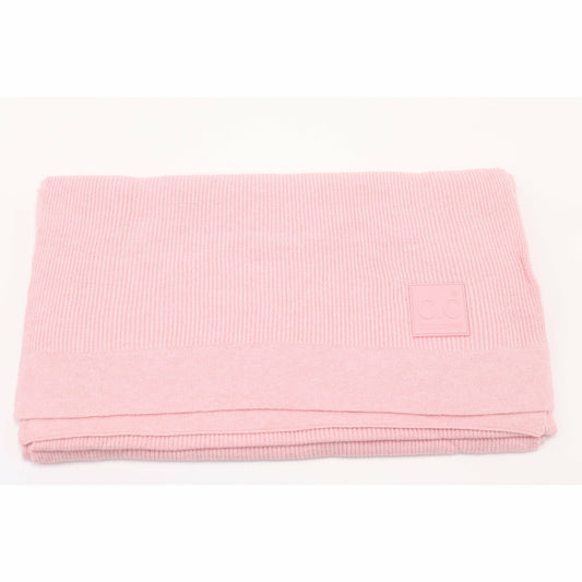 Solid Ribbed Knit CC Scarf with Rubber Patch
