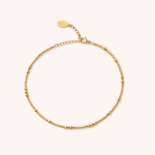 Gold Mini Bead Anklet
