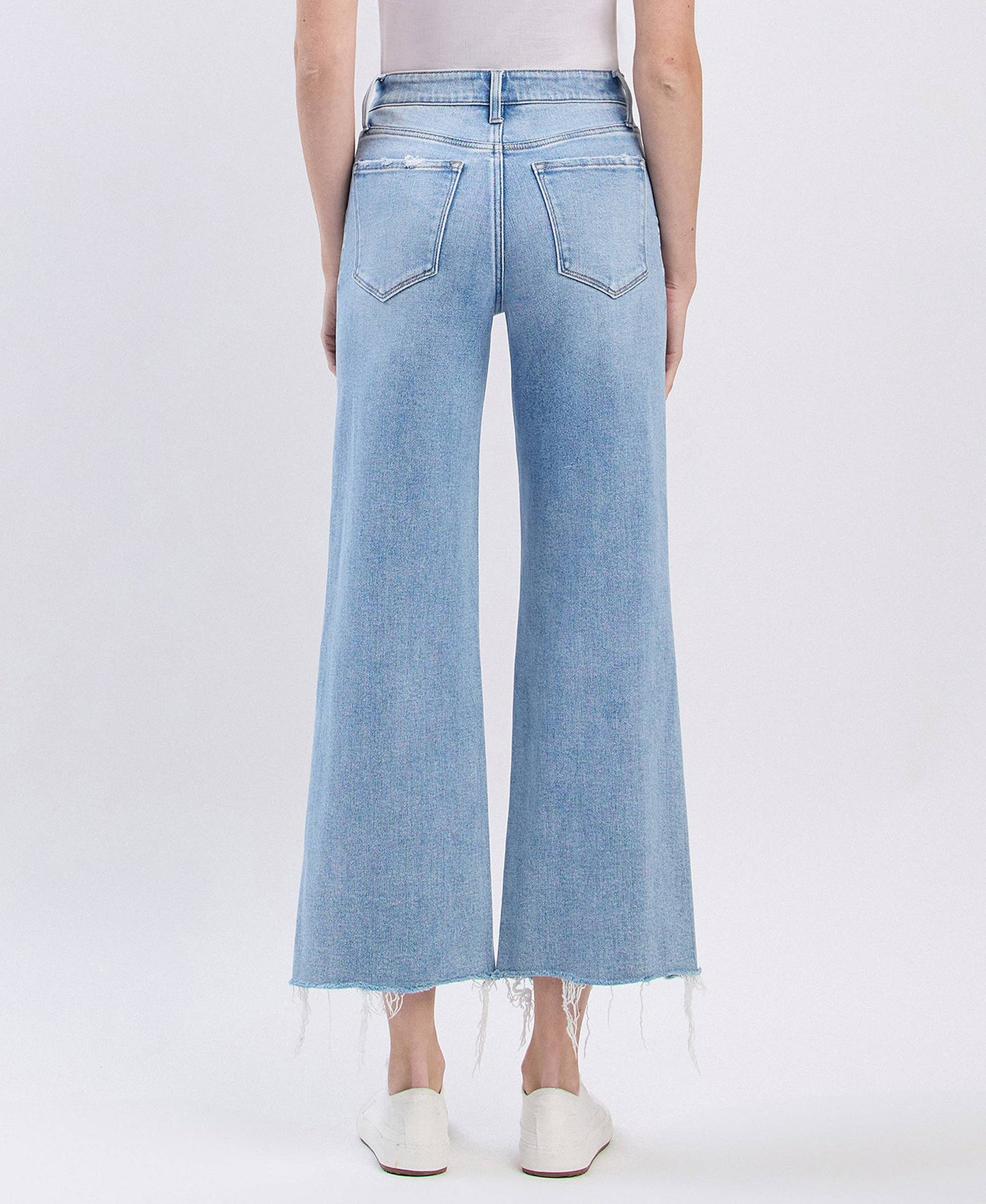 High Rise Distressed Crop Denim