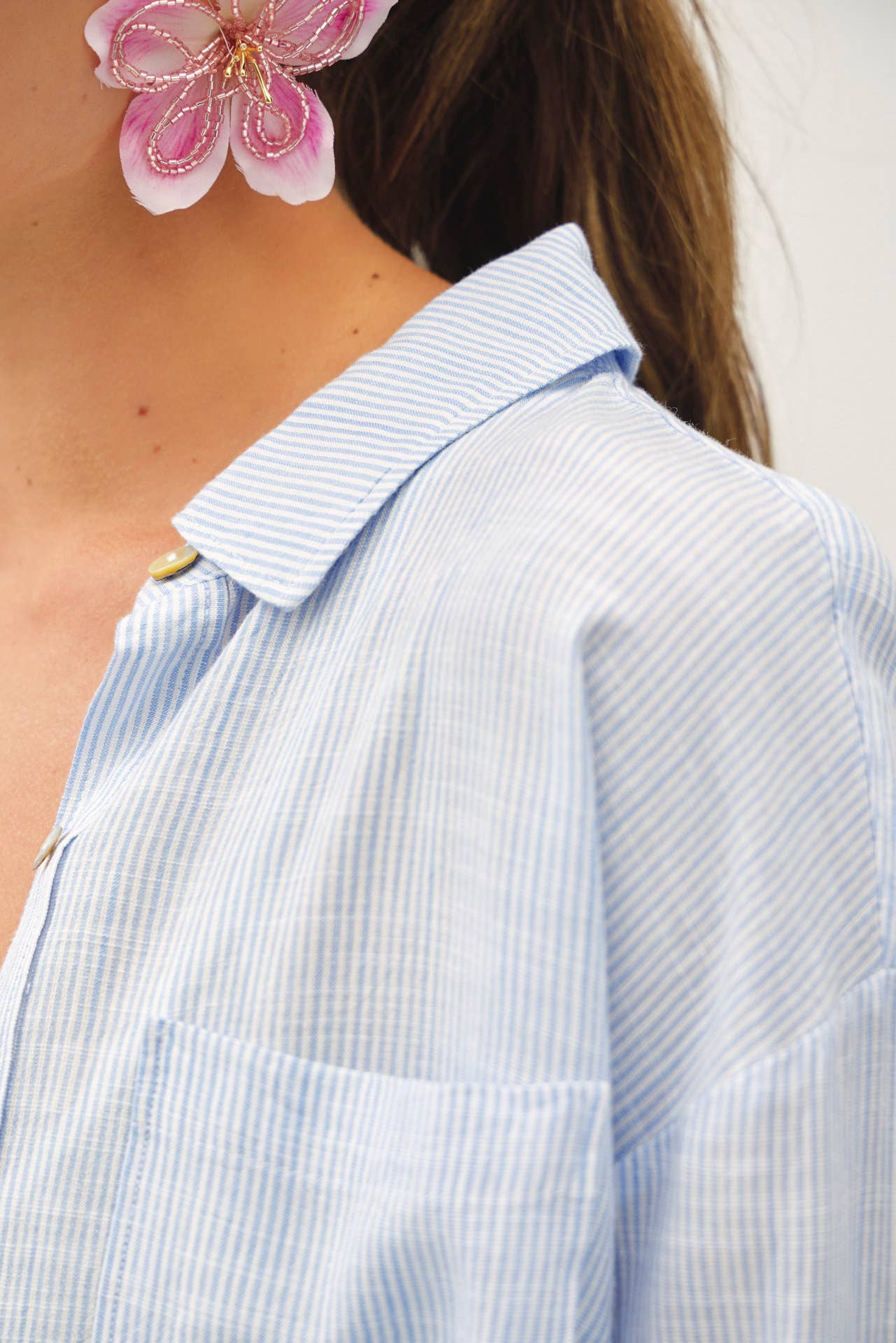 Pinstripe Button Down Shirt
