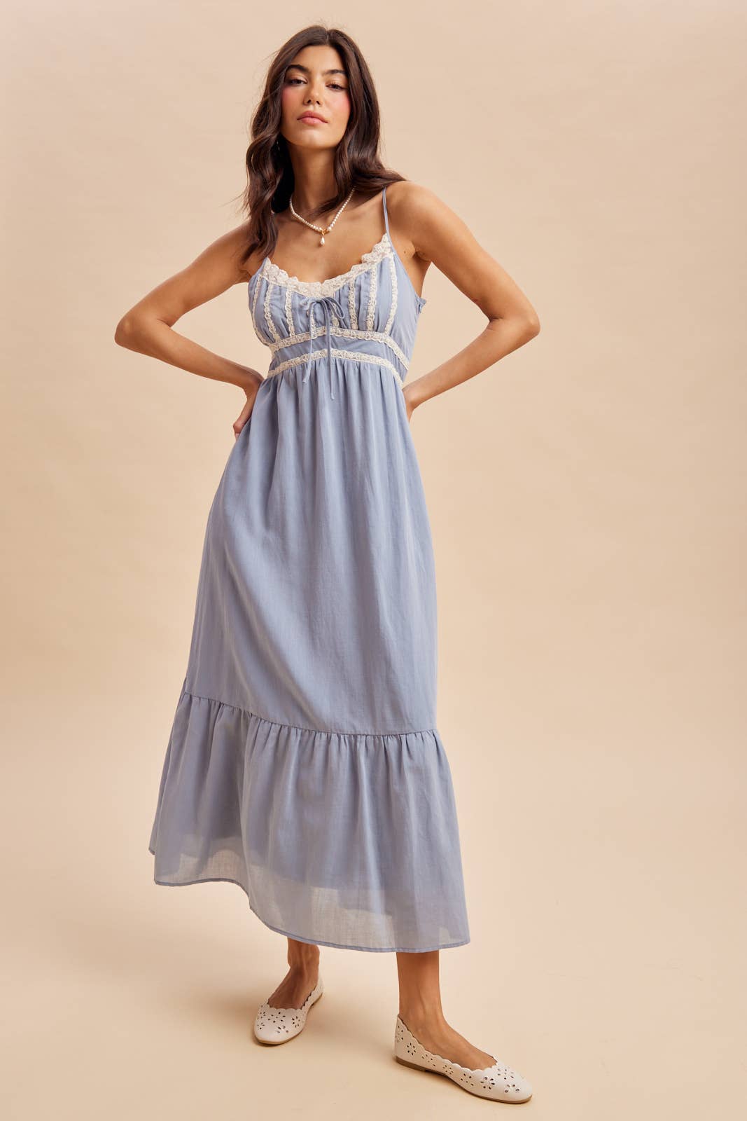 Lace Detail Maxi Dress
