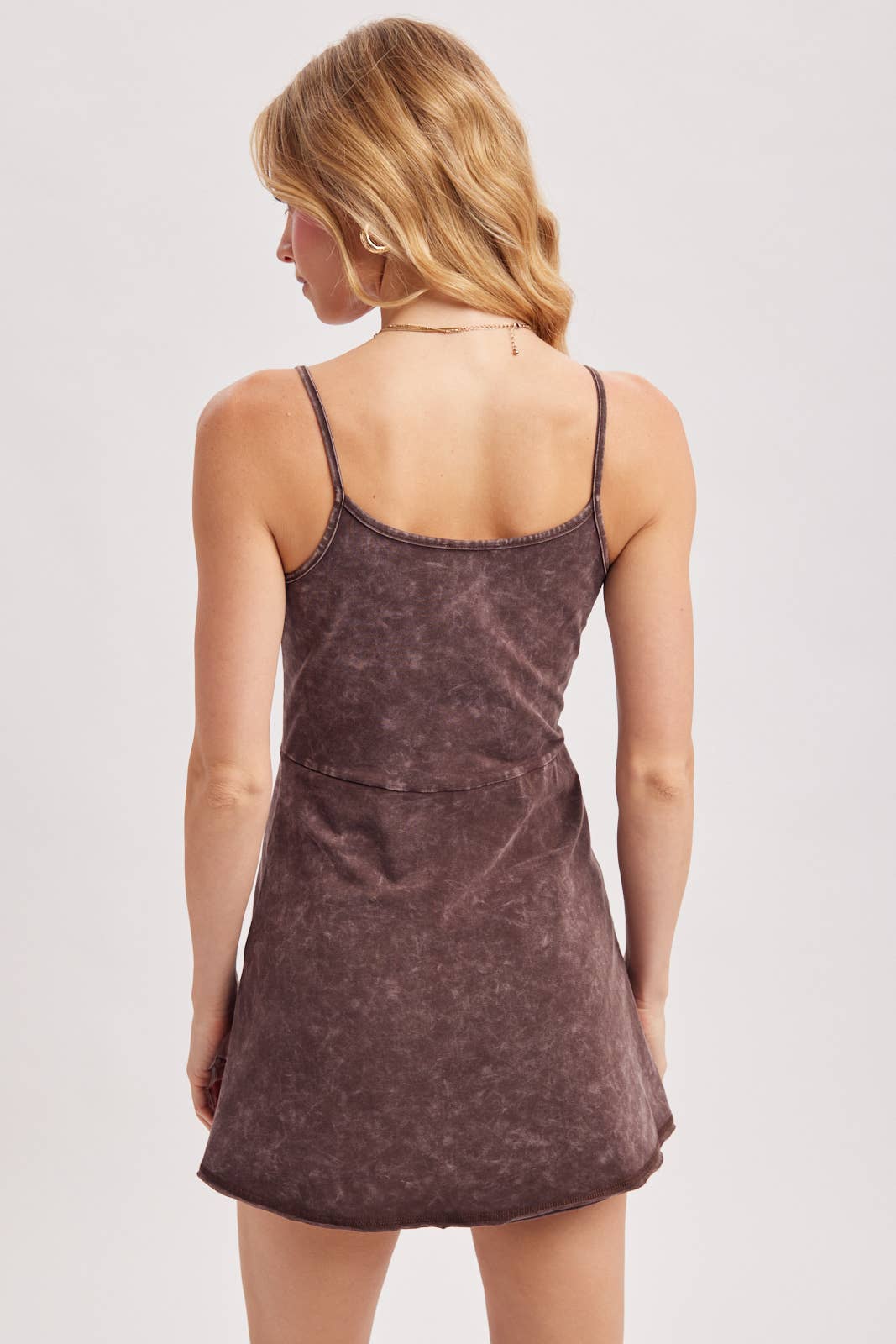 Mineral Washed Romper Dress