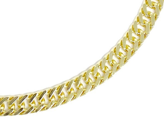 18k Gold Filled 4.0mm Curb Chain Anklet, 9"