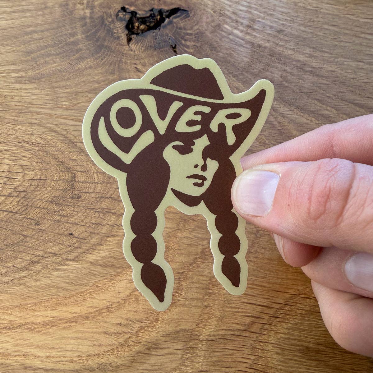 Lover (Chocolate/Sand) Matte Vinyl Sticker