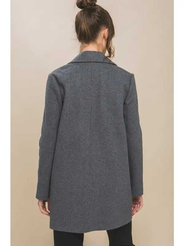 Fleece Single Breasted Coat