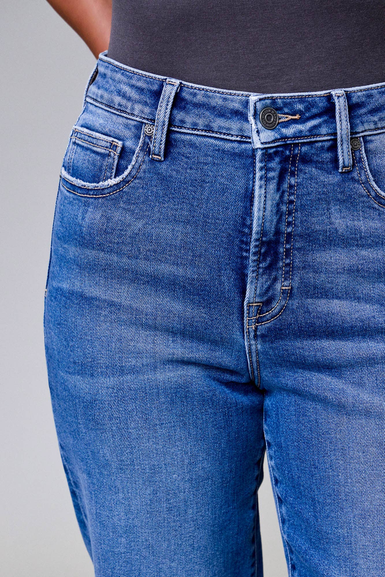 Medium Wash  High Rise Classic Straight