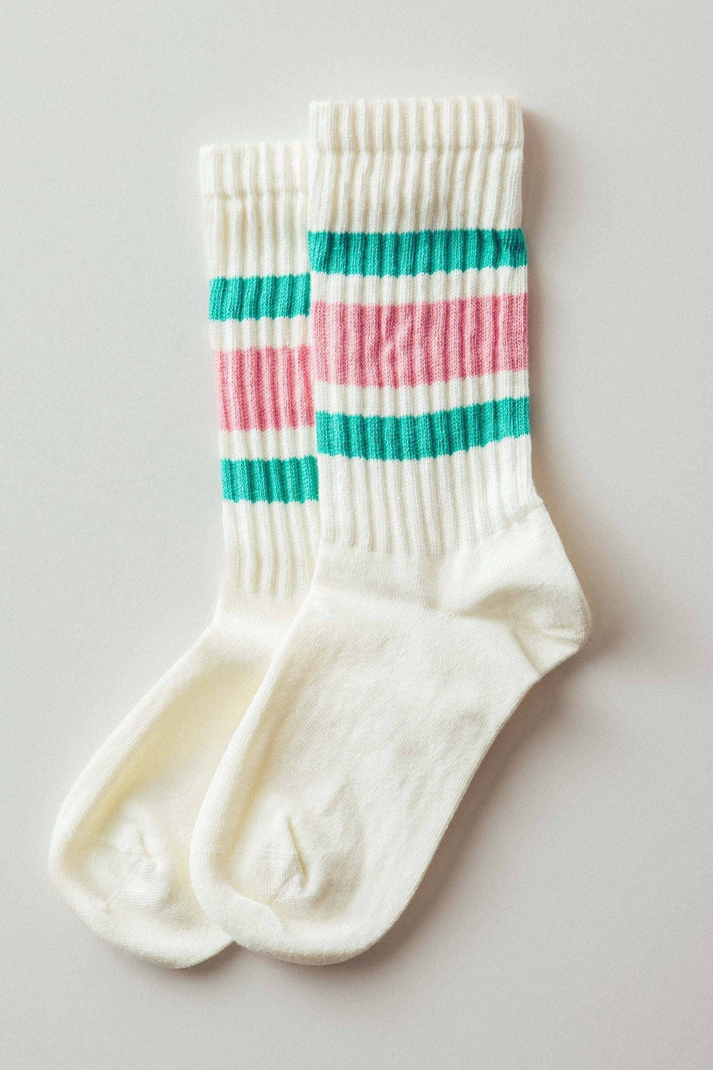 Varsity Stripe Ribbed Crew Socks